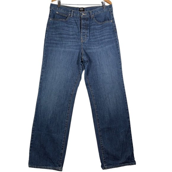 BDG Urban‎ Outfitters Mens Jeans Size 32 Medium Wash Denim Button Fly Straight - Picture 1 of 11